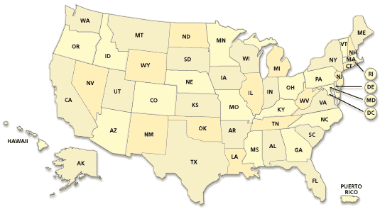 Map of the United States